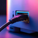 Achterkant spelcomputer met netwerkproblemen
